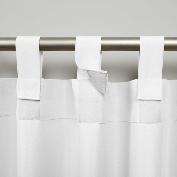 Indoor/Outdoor Light Filtering Curtain Panel Pair, 54"x63", White - Picture 9 of 12